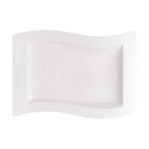 Villeroy & Boch New Wave Gourmet Plate, 13 x 9.5 in, White
