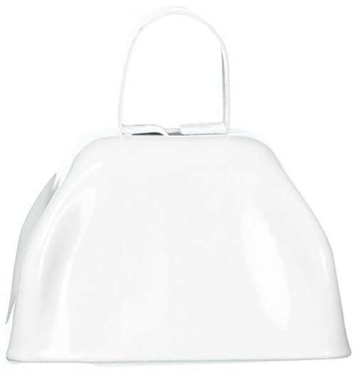 Metal School Cowbells - Set of 12 White Metal Cowbell Noisemakers (White Cowbells) Metal School Cowbells - Set of 12 White Metal Cowbell Noisemakers (White Cowbells)