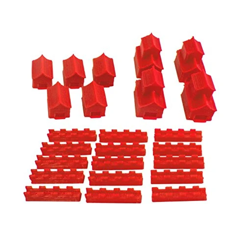 Ten Talents Trading Co. Build3D Replacement Pieces for Settlers of Catan - Empire Themed - Chinese Empire - Single Player - Red - Replacement Board Game Pieces - Updated Color