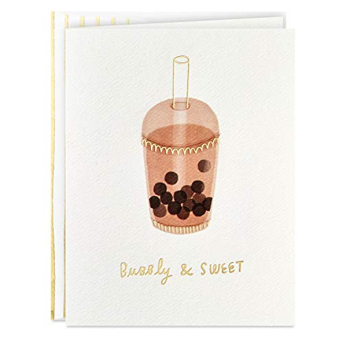 Hallmark Good Mail Birthday Card or Congratulations Card for Women (Bubble Tea)