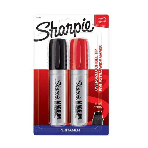 Sharpie Pro Magnum Permanent Marker (2 Pack; Red/Black)