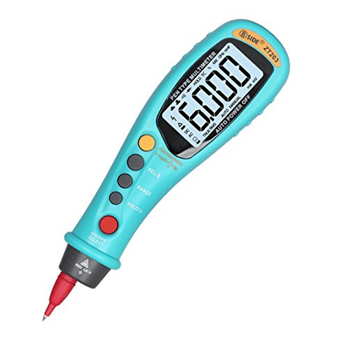 Bside ZT203 Pen Type Digital Multimeter Auto-Ranging True RMS 6000 Counts AC/DC Voltage Resistance Capacitance Temperature NCV Tester Meter with Flashlight