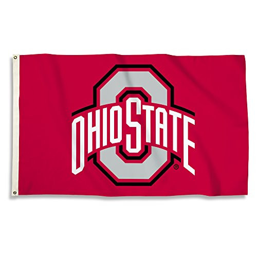 BSI NCAA College Ohio State Buckeyes 3 X 5 Foot Flag with Grommets BSI NCAA College Ohio State Buckeyes 3 X 5 Foot Flag with Grommets