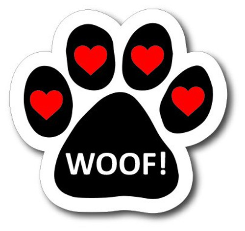 Magnet Me Up Woof Pawprint Car Magnet Paw Print Auto Truck Decal Magnet