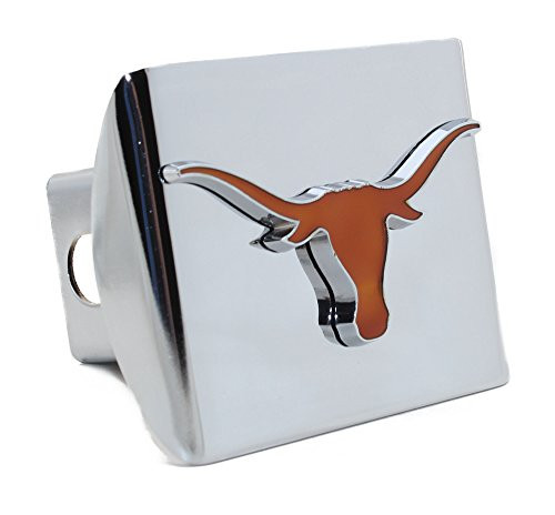 AMG Auto Emblems University of Texas Longhorns METAL Premium 3D translucent emblem on shiny chrome METAL Hitch Cover AMG Auto Emblems University of Texas Longhorns METAL Premium 3D translucent emblem on shiny chrome METAL Hitch Cover