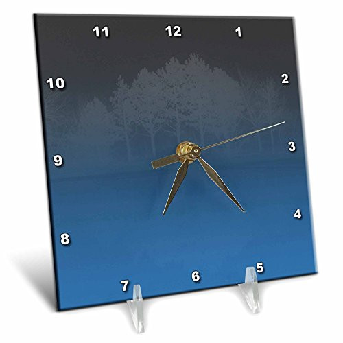 3dRose dc_12339_1 Silent Night Desk Clock, 6 by 6-Inch