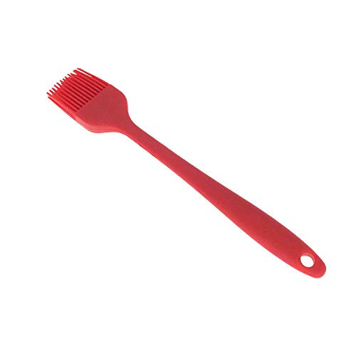 KUFUNG Silicone Basting Brush, BBQ Brush, Heat Resistant Kitchen Pastry Brushes, Spread Oil Butter Sauce Marinades for BBQ Grill Barbeque & Kitchen Baking, Cooking (Red)