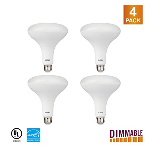LUNO BR40 Dimmable LED Bulb, 14W (85W Equivalent), 1063 Lumens, 2700K (Soft White), Medium Base (E26), UL & ENERGY STAR (4-Pack)