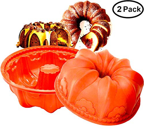 Silicone Cake Fluted Pans Tube Nonstick Flower Jello Baking Flexible Molds Silicone Cake Fluted Pans Tube Nonstick Flower Jello Baking Flexible Molds