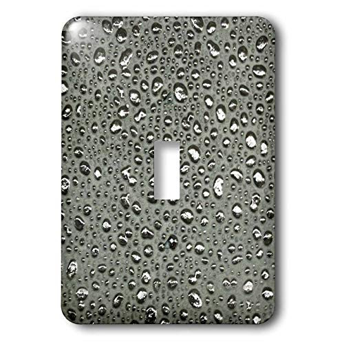 3dRose lsp_35205_1 Silver Raindrops Toggle Switch, Multi-Color
