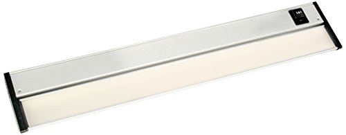 DALS Lighting 9012CC 12" Linear Adjustable Color LED Under Cabinet Strip Light, Satin Nickel