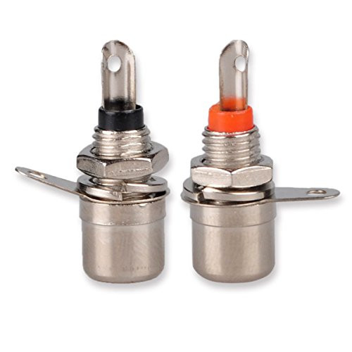 Conwork RCA Female Socket Connector, Chassis Panel Mount Adapter for Amplifier Audio Terminal RCA Plug (10-Pack)