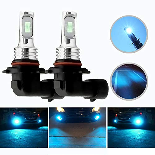 HOCOLO 2x 9006 HB4 9012 LED Bulbs Sky Blue DRL Fog Driving Light Brighting Daytime Running Lamp Replace Halogen 3570 CSP Chips Car Vehicle Parts Plug-N-Play High Power(9006/HB4_Fog/DRL,Ice Blue/8000K)