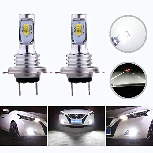 HOCOLO H7 LED Bulbs 6500K White DRL Fog Driving Light Brighting Daytime Running Lamp Replace Halogen 3570 CSP Chips High Brightness Car Vehicle Parts Plug-N-Play High Power Pack 2(H7_Fog,White/6000K)