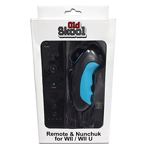 Wii Remote and Nunchuck controller for Nintendo Wii and Wii U - Black