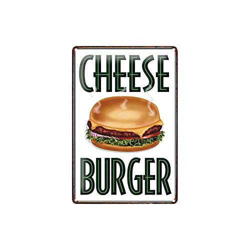 metal tin sign Cheese Burger Bar Cafe Garage Wall Decor Retro Vintage 7.87 X 11.8 inch metal tin sign Cheese Burger Bar Cafe Garage Wall Decor Retro Vintage 7.87 X 11.8 inch
