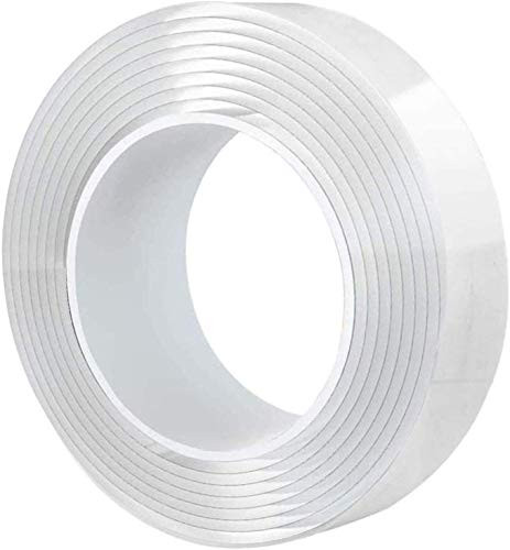 Double Sided Adhesive Nano Tape,Transparent Strong Washable Adhesive Traceless Gel Tape,Removable and Reusable Sticky Anti Slip Tape for Home,Wall,Room,Office Decor (9.84 FT)