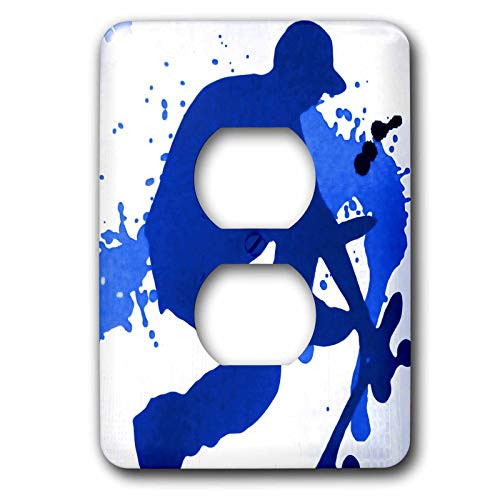 3dRose lsp_27119_6 Skate Boarder Blue Outlet Cover, Multi-Color