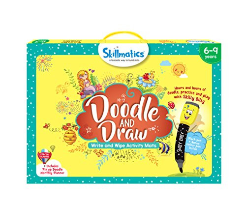 Skillmatics Educational Game: Doodle and Draw (6-9 Years) | Learning & Activity Games | Sketching, Drawing, Creative, Art | Erasable & Reusable Mats