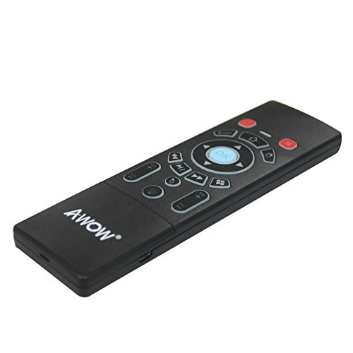AWOW Multifunction 2.4G Air Mouse Mini Wireless Keyboard Infrared Remote Control for Google Android TV Windows Linux OS