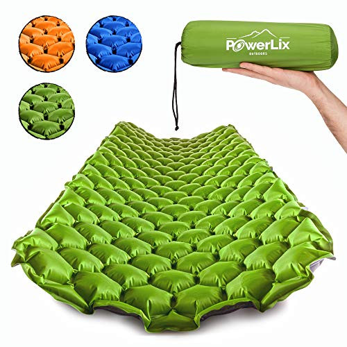 POWERLIX Sleeping Pad  Ultralight Inflatable Sleeping Mat, Ultimate for Camping, Backpacking, Hiking  Airpad, Inflating Bag, Carry Bag, Repair Kit  Compact & Lightweight Air Mattress
