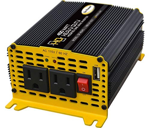 Go Power! GP-400HD Heavy-Duty Modified Sine Wave Inverter - 400 Watt / 12V