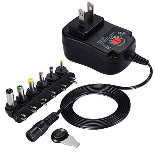 Qkenvo 12W Universal Multi Voltage 3V 4.5V 5V 6V 7.5V 9V 12V AC DC Adapter Switching Power Supply for Household, Routers, CCTV Cameras, Speakers, and Other Electronics