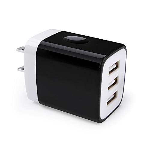 Multiple USB Wall Charger, Hootek 3-Multi Port USB Charger 3.1A Charging Station Charging Block Cube Compatible iPhone 11 Pro XS XR X 8 7 Plus, iPad, Galaxy S20 S10 S9 S8 S7 Note 10+ 9 8, LG, Nexus