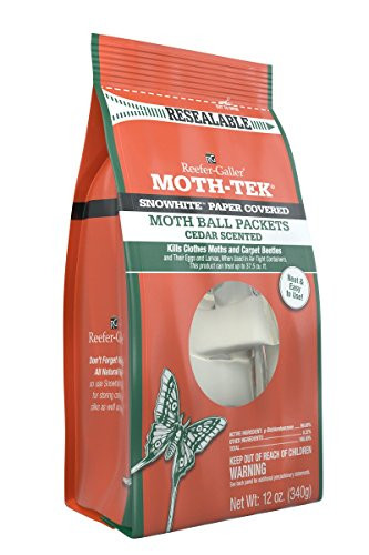 Reefer-Galler Moth-Tek Snowhite Cedar Scented Moth Ball Packets 12 oz (1)