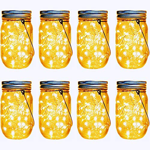 Mason Jar Decor Hanging Solar Lights,8 Pack 30 LEDs Fairy Firefly String Lights,8 Hangers and Jars Included,Great for Outdoor Patio Garden Lawn Table Decor Solar Lantern Lights Mason Jar Decor Hanging Solar Lights,8 Pack 30 LEDs Fairy Firefly String Lights,8 Hangers and Jars Included,Great for Outdoor Patio Garden Lawn Table Decor Solar Lantern Lights