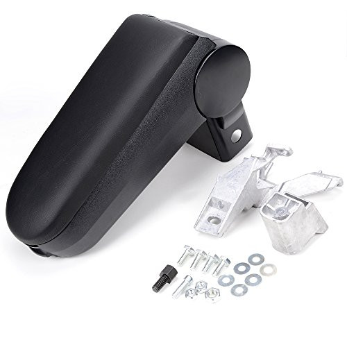 Comfortable Black Leatherette Driver's Side Front Center Console Armrest Box w/Storage Compartment Compatible with 1999-2004 VW Golf Jetta Bora MK4 GTI R32