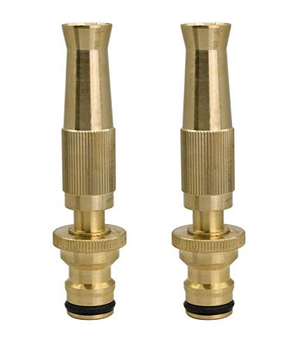 PLG Solid Brass Adjustable Twist Garden Hose Spray Nozzle