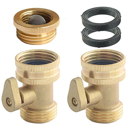 PLG Solid Brass Garden Hose Shut Off Valve Heavy Duty Garden Hose Connector