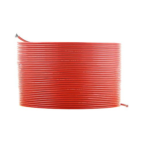 20 AWG Silicone Wire Red 33 feet 20 Gauge Ultra Flexible Tinned Copper Conductor Electric Wire Cable For DIY,model planes,model ships,batteries,household appliances