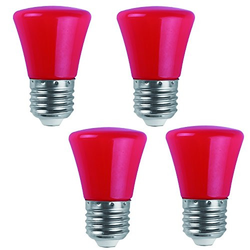 AWE-LIGHT 2W LED Red Colored Light Bulb E26 Medium Base Color Light Bulb for Wedding Halloween Christmas Party Bar Mood Ambiance Decor