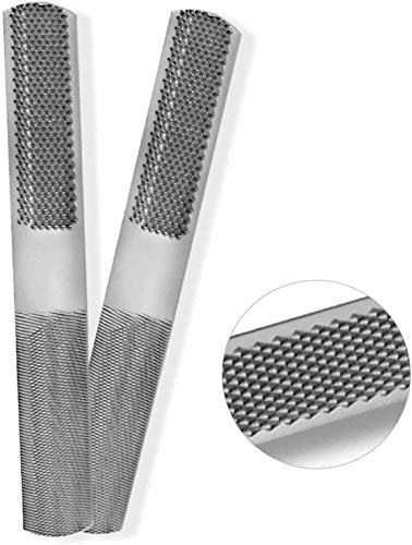 Wood Rasp File 2Pack, Hand File and Round Rasp, Half Round Flat & Needle Files, Iron Wood Rasp Set for Sharping Wood and Metal Tools