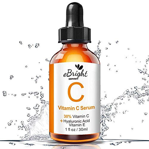 Super Vitamin C Serum for Face, Anti Aging & Anti Wrinkle Whitening Facial Serum with Niacinamide, Vitamin E, Hyaluronic Acid, and Salicylic Acid, 1 oz (Orange)