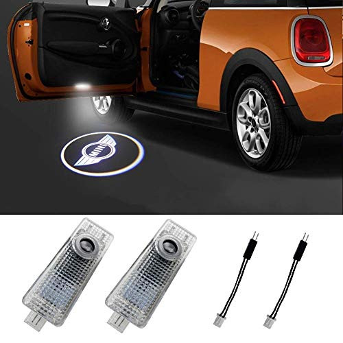 Klinee Mini Cooper Accessories Car Door LED Logo Projector Welcome Lights For Mini Cooper 12V(2-Pack)