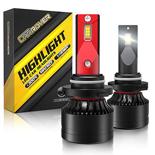 9006 LED Headlight Bulbs, CAR ROVER 100W High Power 20,000LM Extremely Bright 6000K CSP Chips HB4 Conversion Kit Adjustable Beam