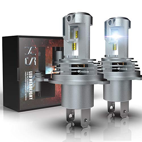 H4 9003 HB2 LED Headlight Bulb, CAR ROVER 55W 10000Lumens Plug-N-Play Extremely Bright 6500K ZES Chips Hi/Lo Beam Conversion Kit