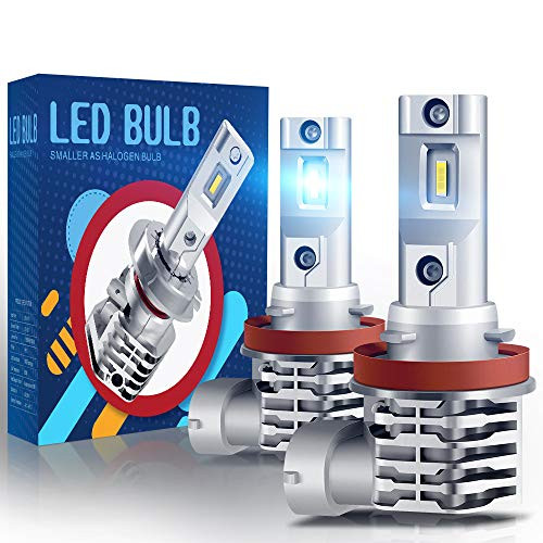 H11 LED Fog Light Bulb, CAR WORK BOX H8 H16 Fog Lamp 6000LM Extremely Bright 1860 Chips, Xenon White 6000K (Pack of 2)