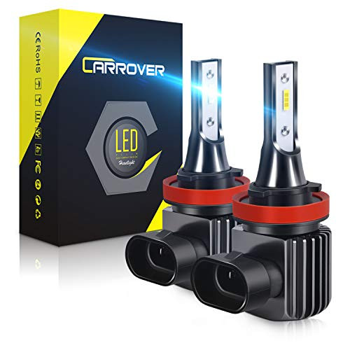 H11 LED Fog Light Bulbs, CAR ROVER H8 H16 Fog Lamp Extremely Bright 3000LM CSP Chips, Xenon White 6000K (Pack of 2)