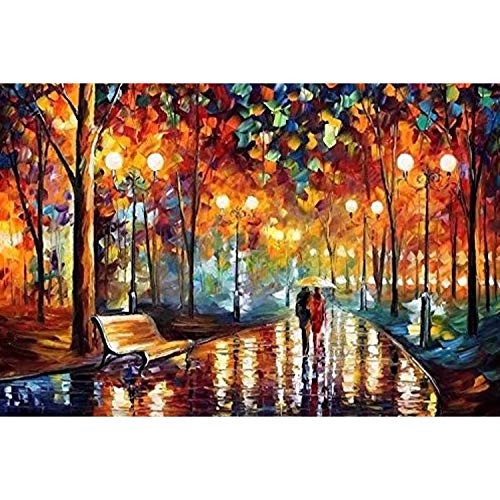 Puzzles for Adults 1000 Piece Large Puzzle, Rainy Night Jigsaw Puzzle DIY Collectibles Modern Home Decoration