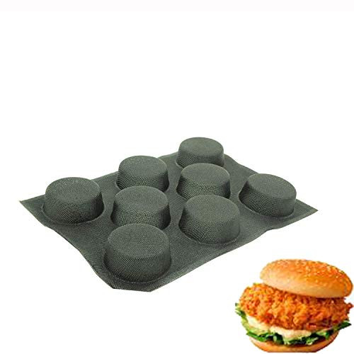 Silicone Hamburger Bread Forms Perforated Bakery Molds Non Stick Baking Sheets Fit Half Pan Size