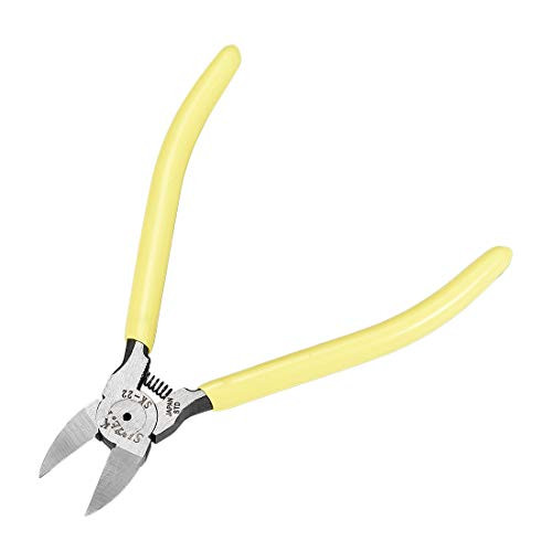uxcell Diagonal Cutting Pliers 6 Inch Wire Cutter Side Cutting Pliers Spring-loaded with Yellow Anti-Slip Grip