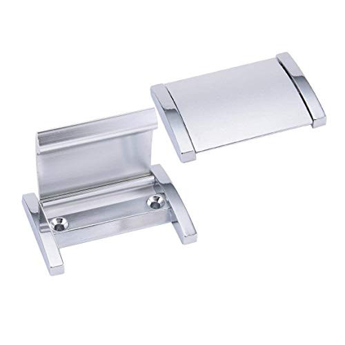 XMHF Alloy Concealed Drawer Pulls Handles Recessed Sliding Door Handle Covered Flush Pull Silver Tone 2pcs