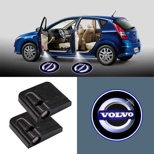Volvo 2Pcs Car Door Welcome Light Wireless LED Ghost Shadow Projector Logo Light Car Door Courtesy Light Lamp Suitable For Volvo All Models (for volvo)