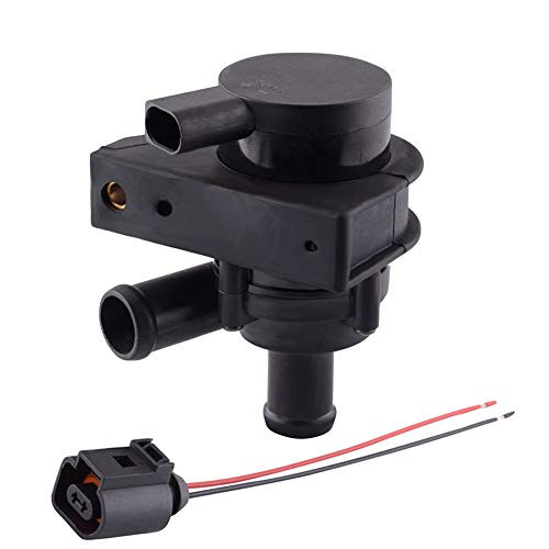 Cheriezing 1K0965561J Auxiliary Cooling Water Pump with Plug for A3 A4 TT VW Bettle CC Eos Golf GTI Jetta Passat Tiguan