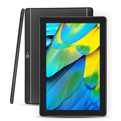 10 inch Google Android 8.1 Nougat System Tablet Unlocked Pad with Dual SIM Card Slot XINYANGCH 10.1" IPS Screen 4GB RAM 64GB ROM 3G Phablet Built-in Bluetooth WiFi GPS Tablets (Metallic Black)