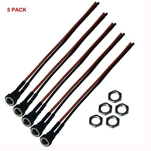 5Pcs 5.5mm x 2.1mm DC Power Supply Jack Socket Female Panel Mount Connection